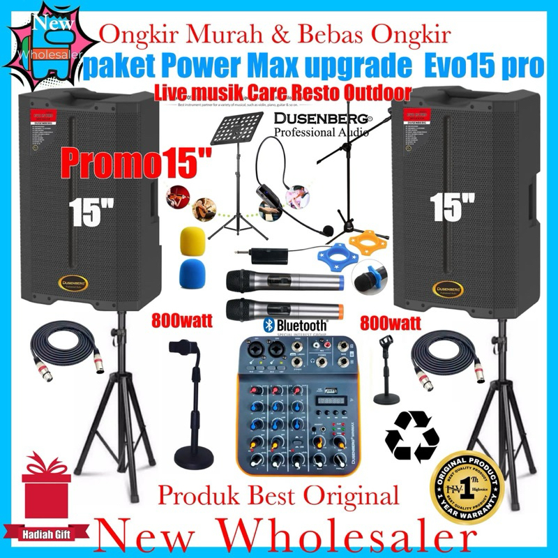 Paket Sound 15 inch Dusenberg Evo 15 pro Full upgrade Live musik Original resmi