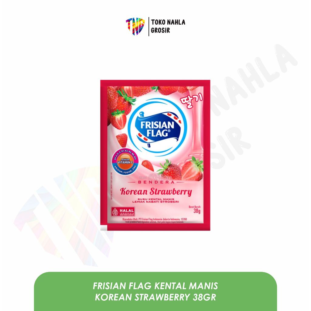 

Frisian Flag Susu Kental Manis Korean Strawberry Kemasan Sashet Renceng 40gr Isi 6 Pcs