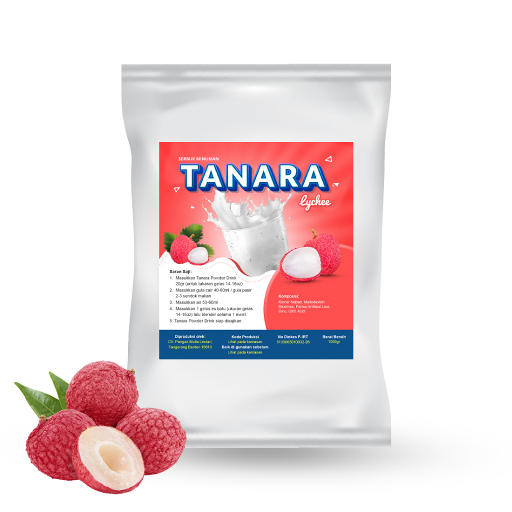 

Lychee Powder 1Kg - Bubuk Minuman Rasa Leci - Original Plain Tanara Powder