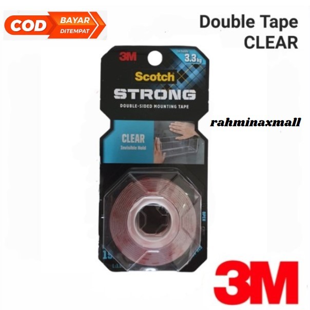 

Double Tape 3M Original USA Super Kuat Super Lengket - Double Tape 3M Bening Scotch Original USA 3,3kg 40-S19 Lem 3M Super kuat super lengket