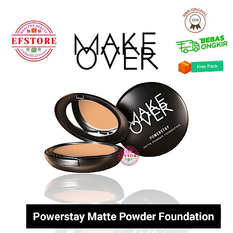 MAKE OVER Powerstay Matte Powder Foundation Fullsize(Bedak Padat) 100% ORIGINAL☑️