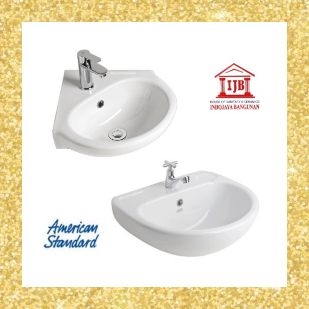 Wastafel Sudut American Standard Studio Corner Lava Amstard Studio 50 Putih
