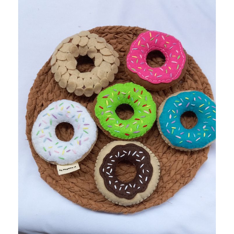 Donat Flanel /Replika donat /mainan donat /mainanedukasi