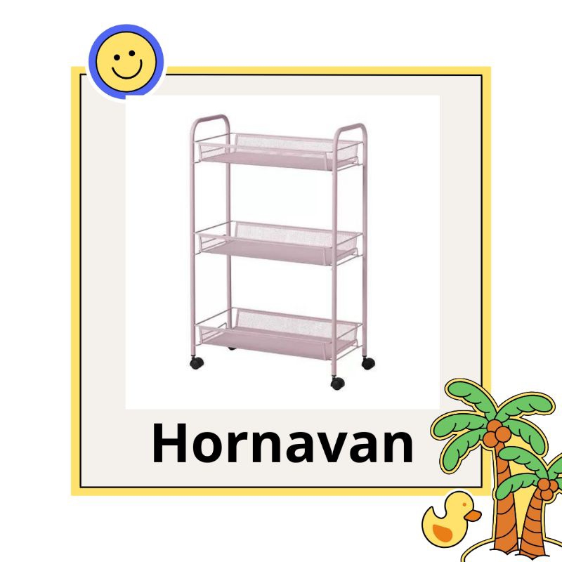 IKEHORNAVAN  Troli, merah muda, 26x48x77 cm.IK3A