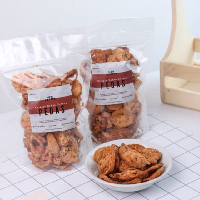 

Keripik Basreng Pedas 200gr HER Asli Ayam Udang