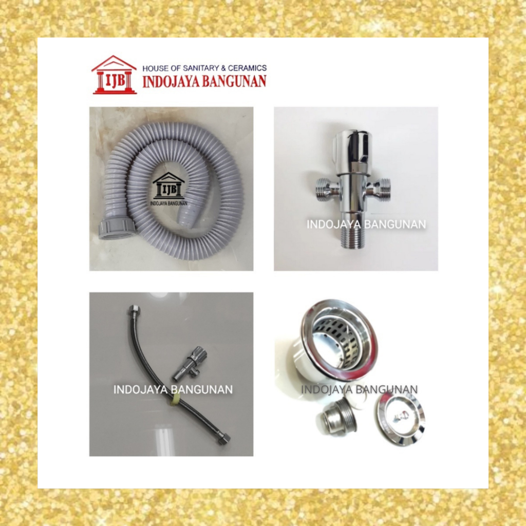 Asesoris Sink Bak Cuci Piring Selang Fleksibel Afur Stop Kran T