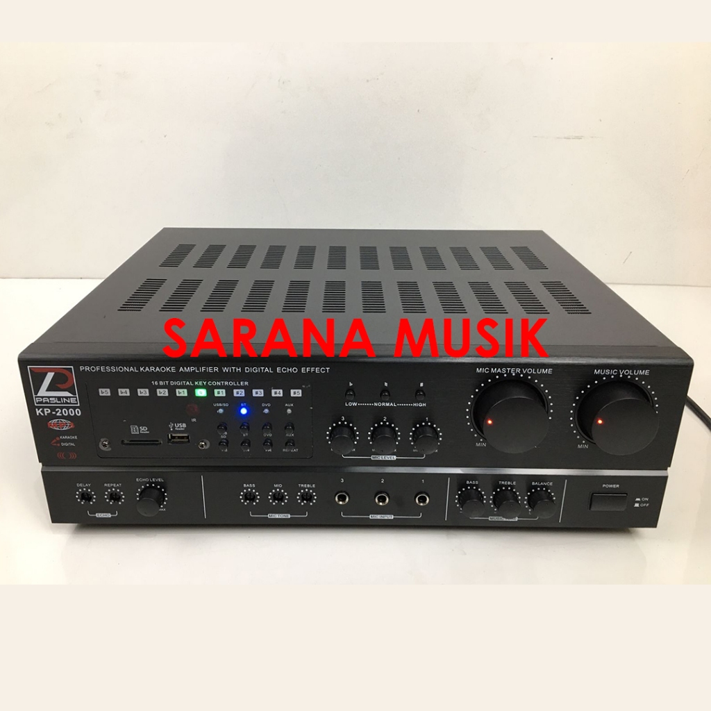 Amplifier Karaoke Pasline KP 2000 KP-2000 Pasline KP2000 Ampli Karaoke 2 x 150W Original