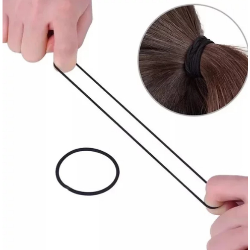 gelang karet hitam ala korea ikat rambut cicanstores