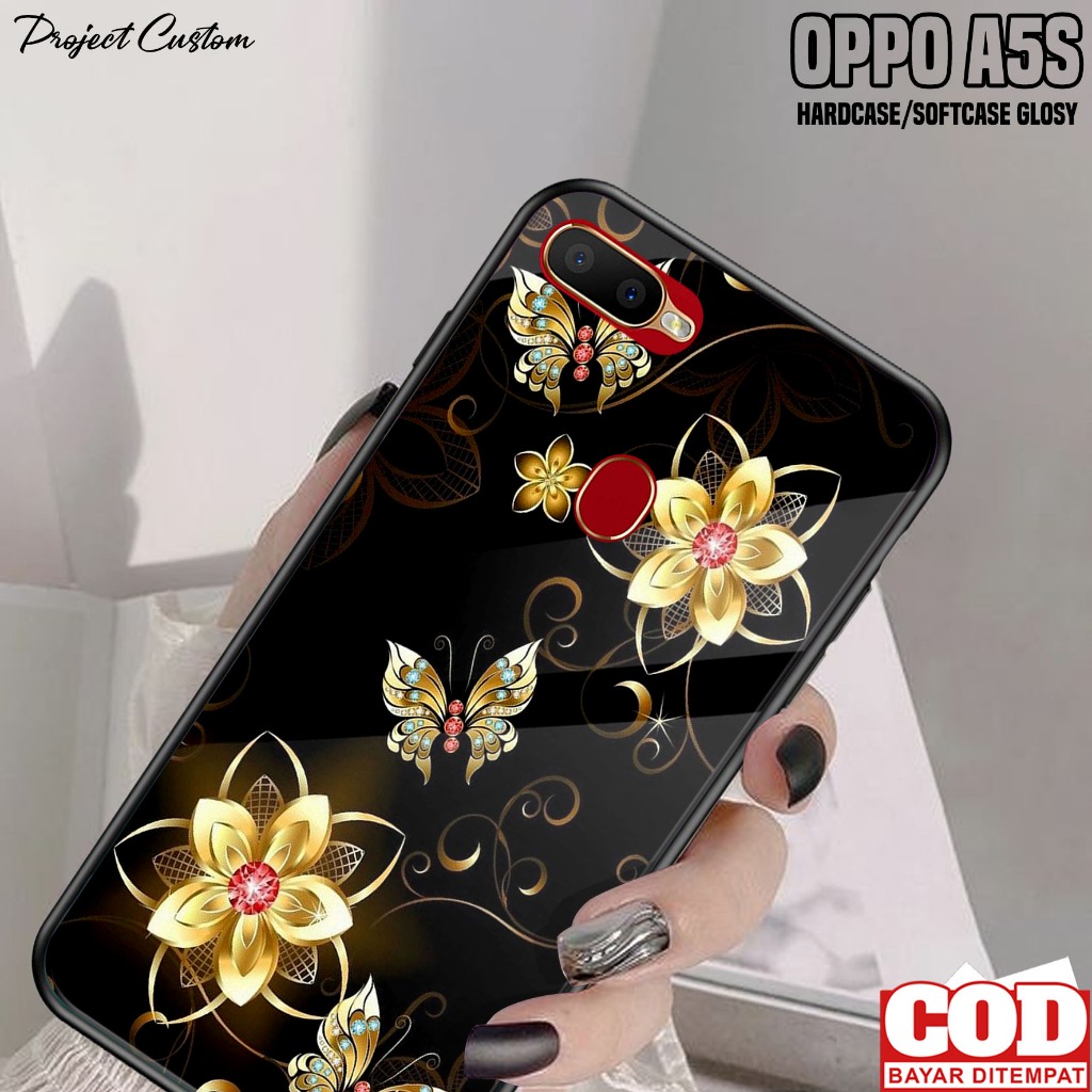 Case Oppo A5S - Casing Hp Oppo A5S Motif ( KP ) - Softcase Glass Kaca - Kondom Hp - Cassing - Pelind