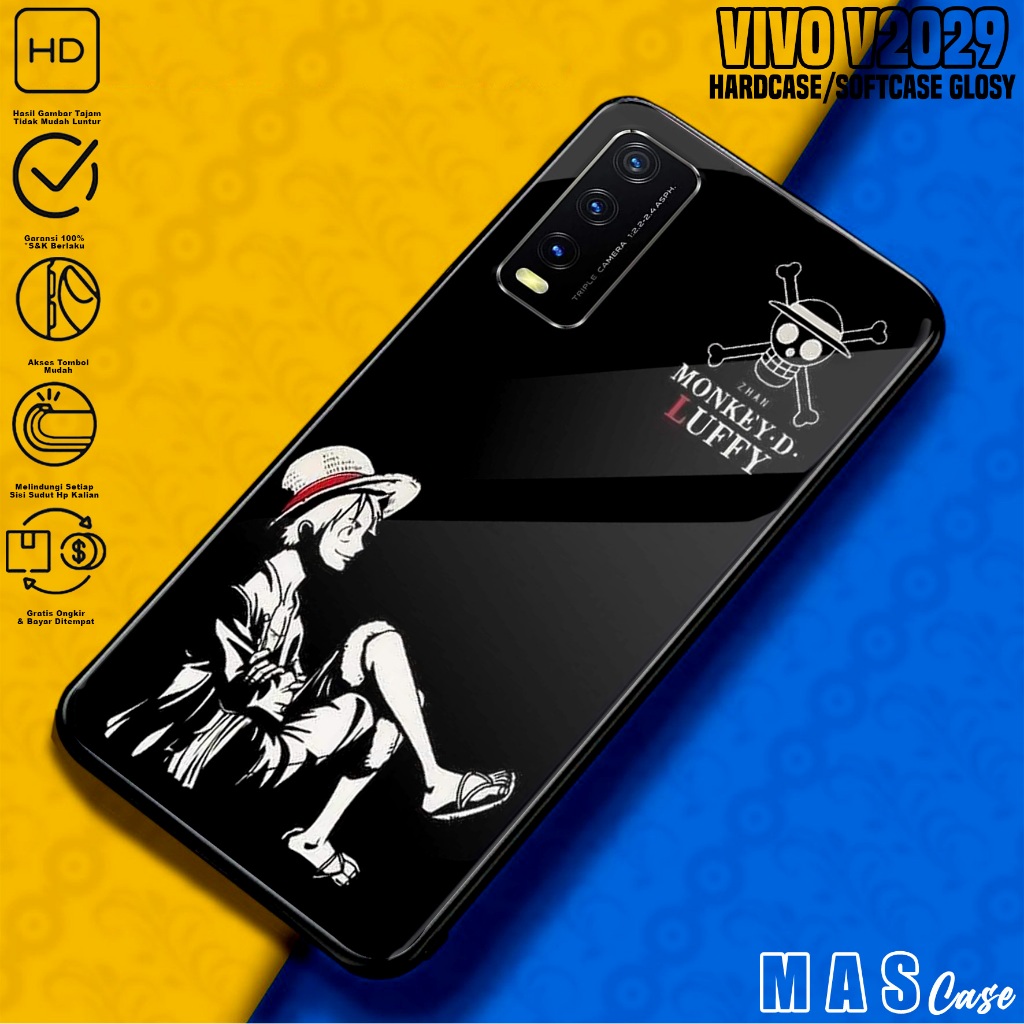 Case VIVO V2029 - Casing Hp VIVO V2029 ( OP ) Silikon Hp VIVO V2029 - Softcase Glass Kaca - Kondom H