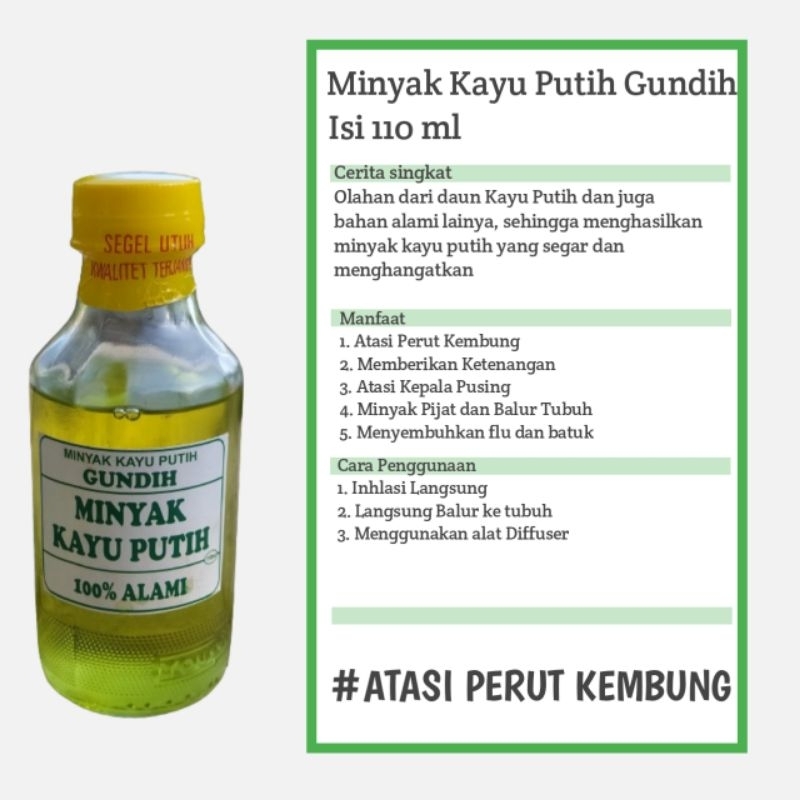 Minyak Kayu Putih Gundih 110ml Kesehatan ibu dan Bayi