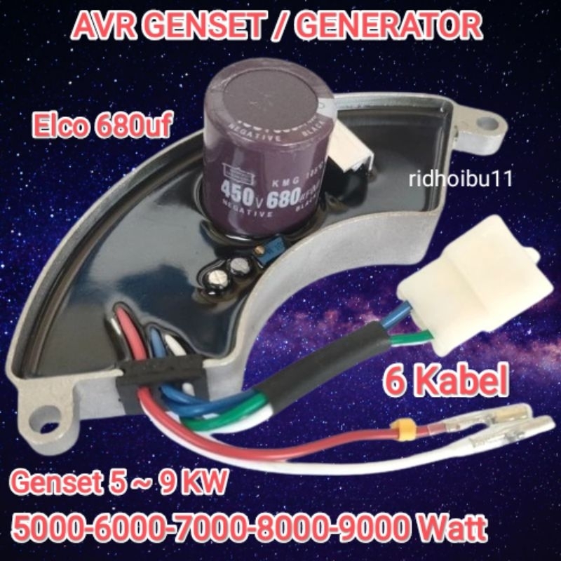 AVR genset 5-9kw bulan sabit 680uf 450v / Avr genset alumunium single phase / Avr jenset 5000-9000wa