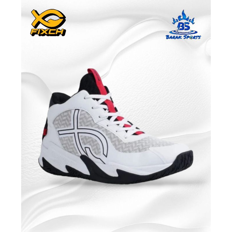 Fixch Sepatu Voli Original FIXCH OPPUS - WHITE / BLACK / RED, Sepatu Fixch Oppus / Sepatu Volly Orig