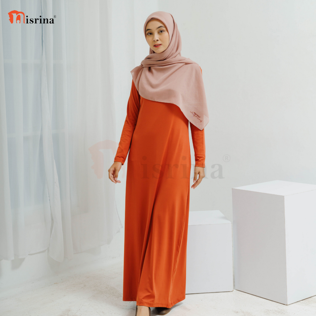 Nisrina Inner Dress Dewanti - (50+ Pilihan Warna) Manset Basic Long Dress Dalaman Gamis Manset Baju 