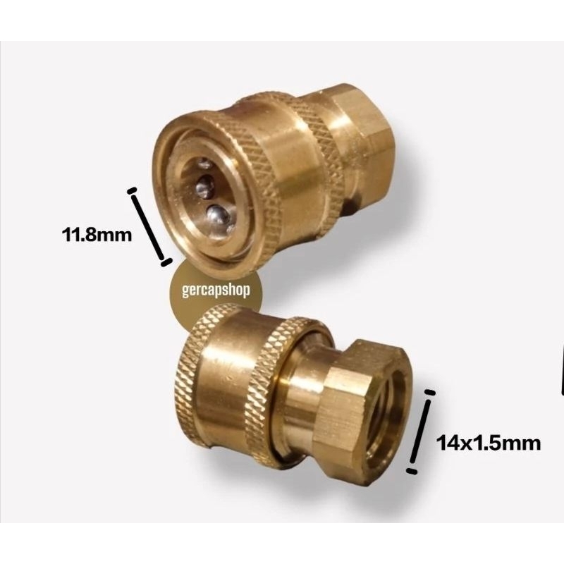 Sambungan 1/4 Inch Famele Quick Coupling M14 Famele Thread jet washer Cleaner