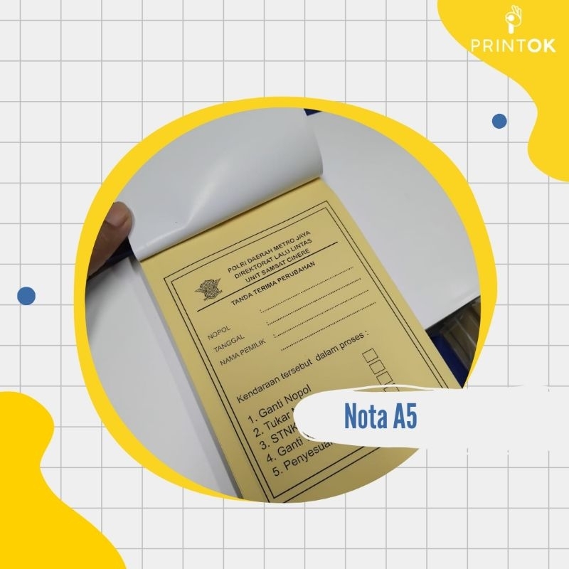 

Cetak Nota NCR / Kwitansi / Faktur offset ukuran A5