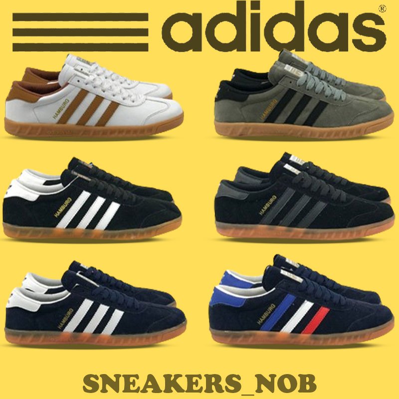 SEPATU ADIDAS HAMBURG GREY BLACK 100% SUEDE GRADE ORIGINAL MADE IN VIETNAM