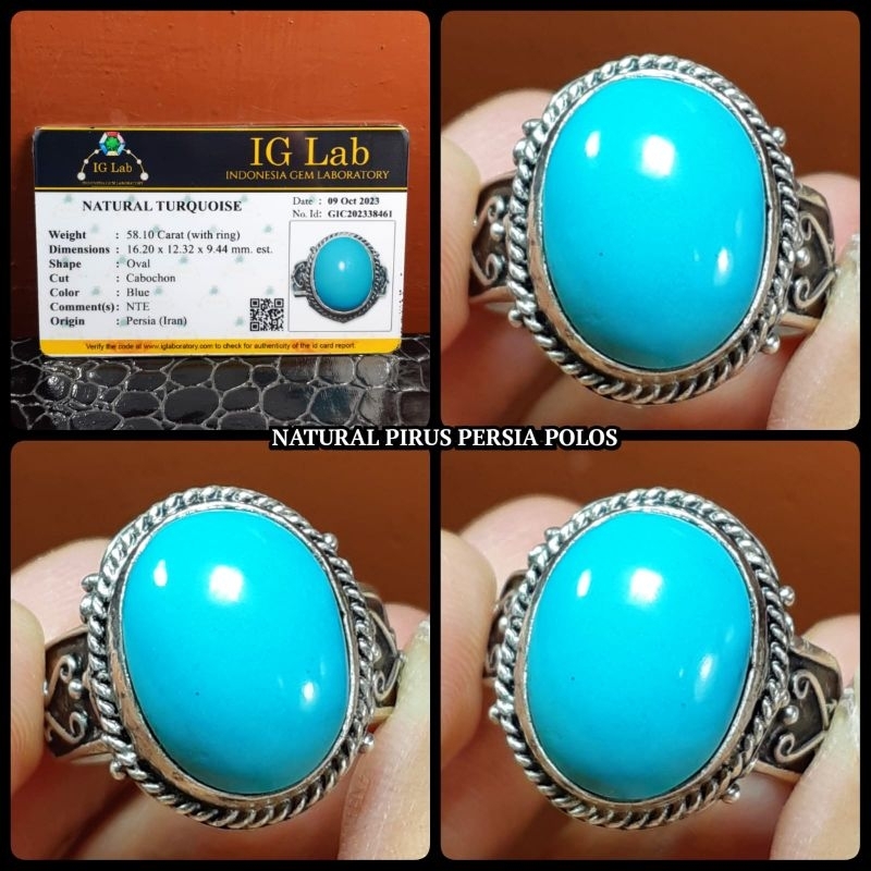 BATU PIRUS RING PERAK ASLI ( ORIGIN PERSIA IRAN )