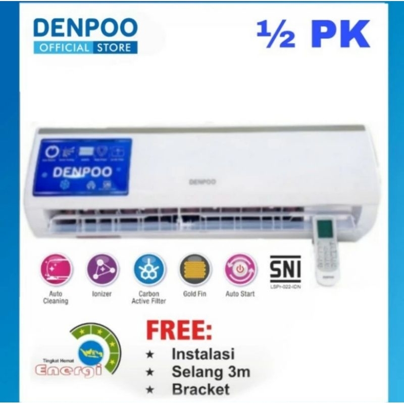 AC DENPOO 1/2 PK STANDAR + PASANG