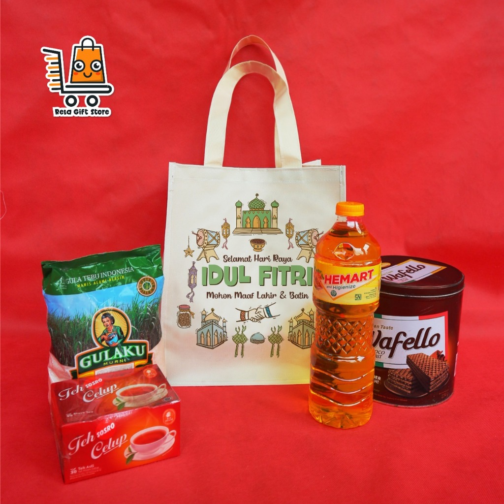 

READY STOK HAMPERS LEBARAN SIAP KIRIM /POLYESTER/KANVAS DINIER