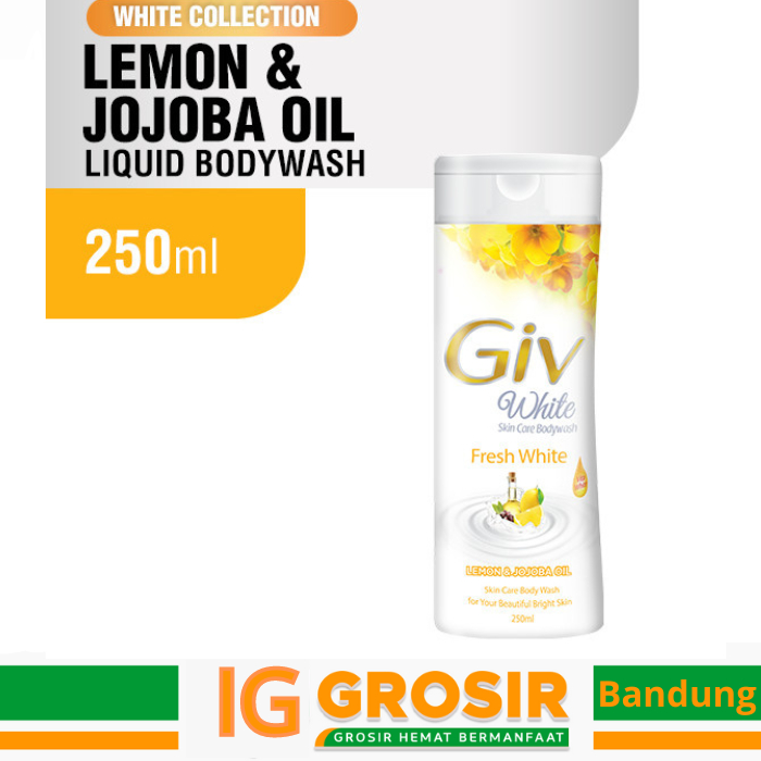Giv White Sabun Mandi Cair Lemon & Jojoba Oil Botol 250ml
