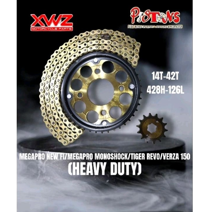 GEAR PKT GIR SET MEGAPRO NEW MONOSHOCK FI VERZA 150 TIGER REVO