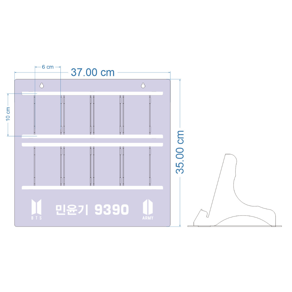 Rak Photocard Custom Dengan Penyangga mindrikpopers