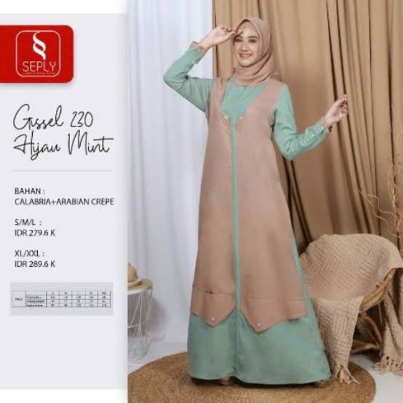 GISSEL 230 HIJAU MINT/GAMIS SEPLY/GAMIS PROMO