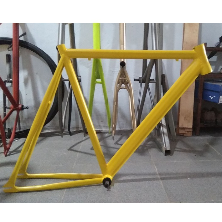 frame fixie kuning geo cinelli mash custom