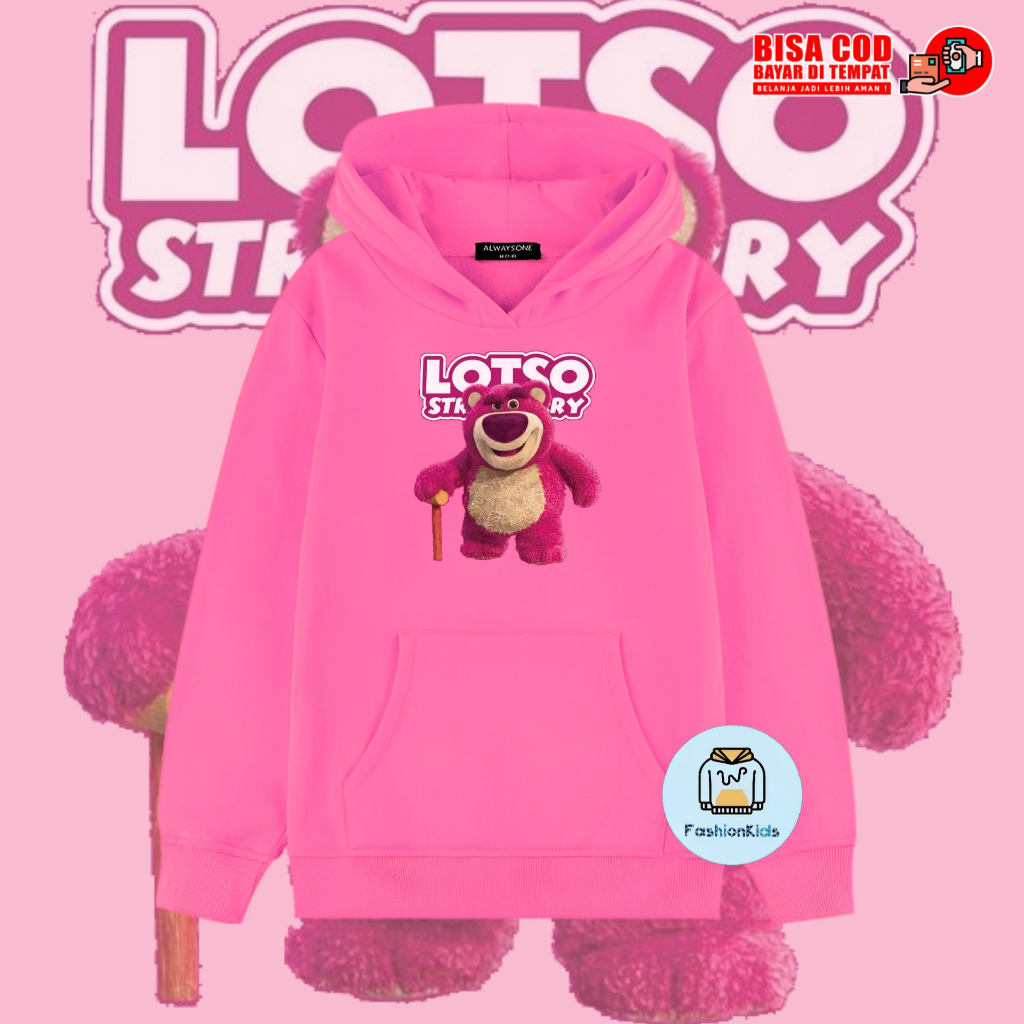 Jaket Hoodie Anak Lotso Toy Story / Sweater Hoodie Anak Lotso