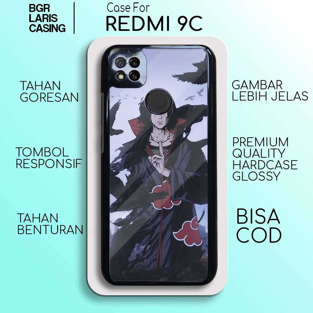 case xiaomi redmi 9c casing redmi 9c terbaru motif aesthe itachi 06 estetik lucu keren unik cowok ba