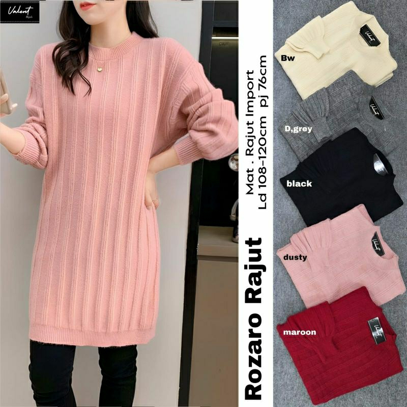 ROZARO RAJUT ORI BY VALENT HIJAB || SWEATER RAJUT BAJU WANITA KEKINIAN TERLARIS