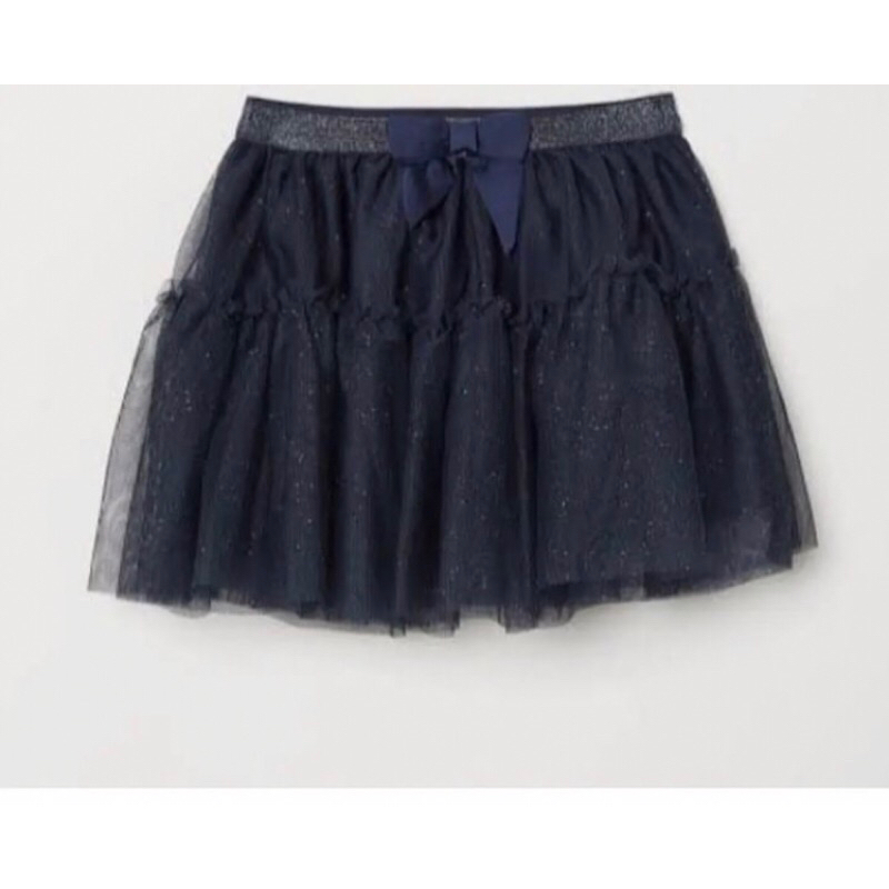 rok tutu H&M navy glitter gold sz 2-4y dan 6-8y