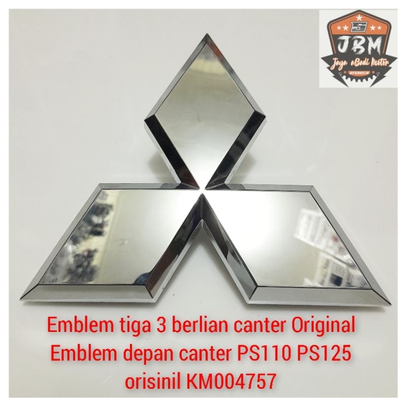 Emblem tiga 3 berlian canter Original Emblem depan canter PS110 PS125 orisinil KM004757