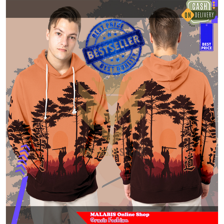 Jaket Hoodie Bushido FULLPRINTING Pria Premium Terbaru Art 2