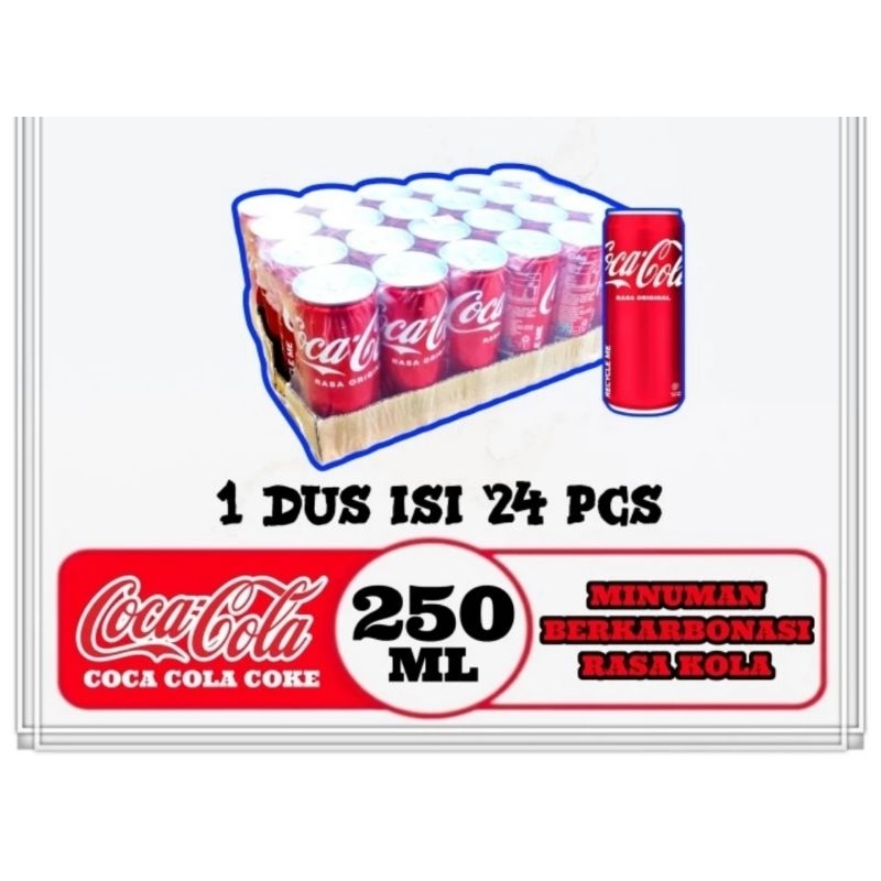 

Minuman cola cola soda soft drink 1 karton isi 24 kaleng 250ml