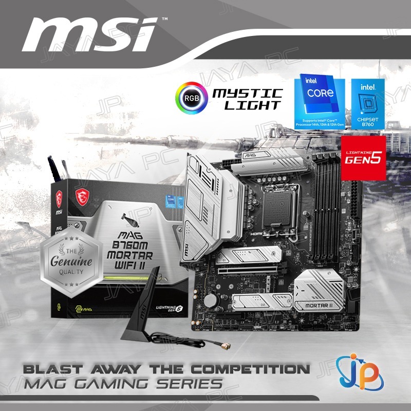 Motherboard MSI MAG B760M MORTAR WIFI II (LGA1700, B760, DDR5, USB3.2, SATA3)