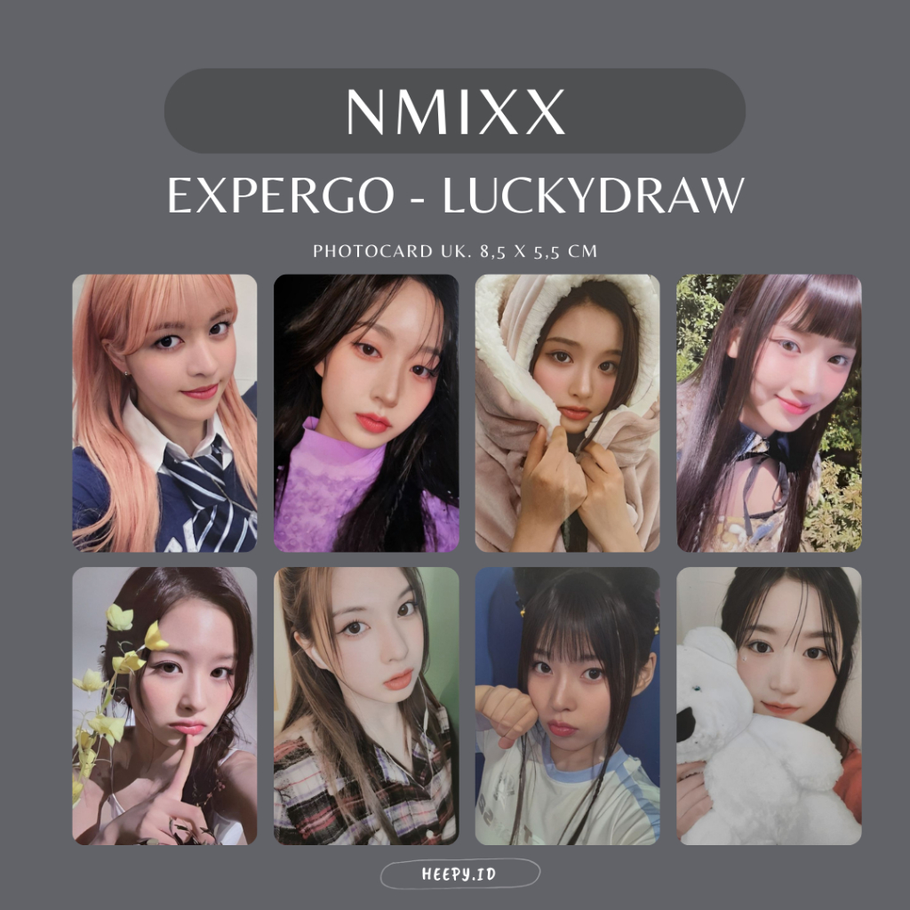 REPLIKA PHOTOCARD NMIXX EXPERGO LUCKYDRAW -  Replika Photocard Nmixx Lily Haewon Sullyoon Bae Jiwoo 