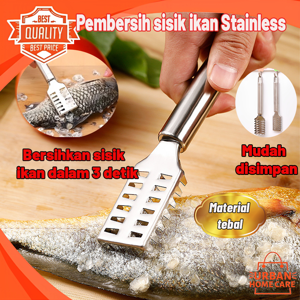 Alat Pembersih Sisik Ikan Stainless Steel / Kerokan Sisik Ikan Praktis / Alat Pengupas Kerokan Sisik