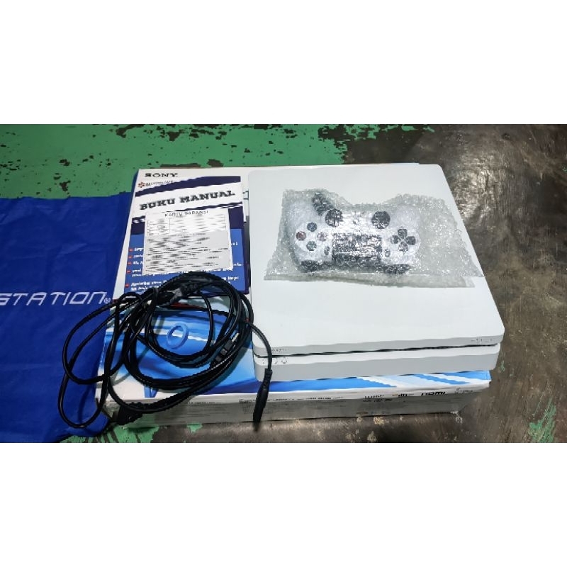 PS4 SLIM SERI 22 PUTIH ORIGINAL HDD 1TB FULLGAME