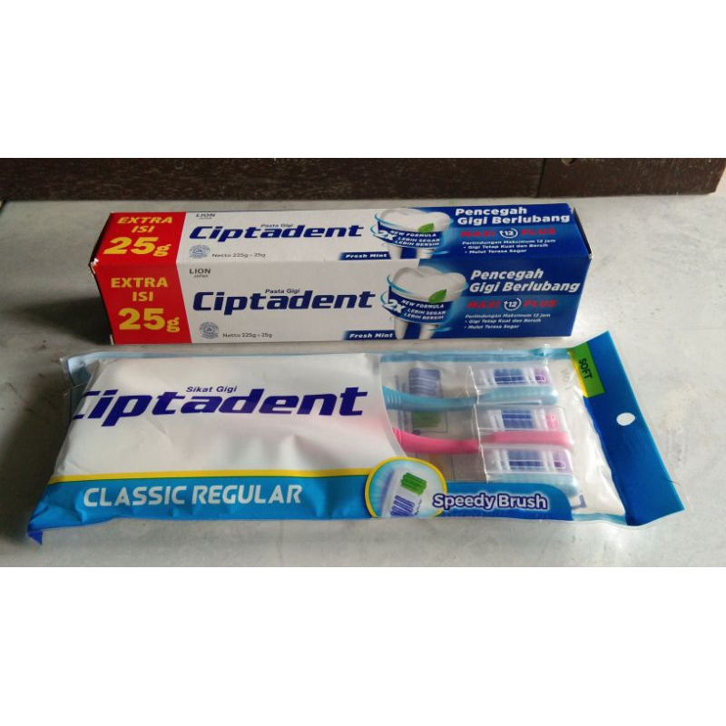 Pasta gigi dan sikat gigi ciptadent