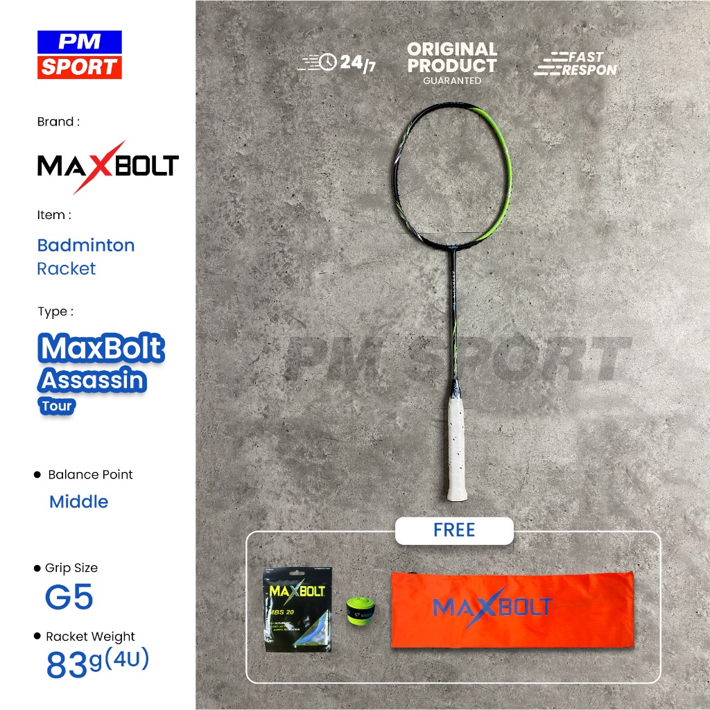 RAKET BADMINTON / BULUTANGKIS MAXBOLT ASSASSIN TOUR