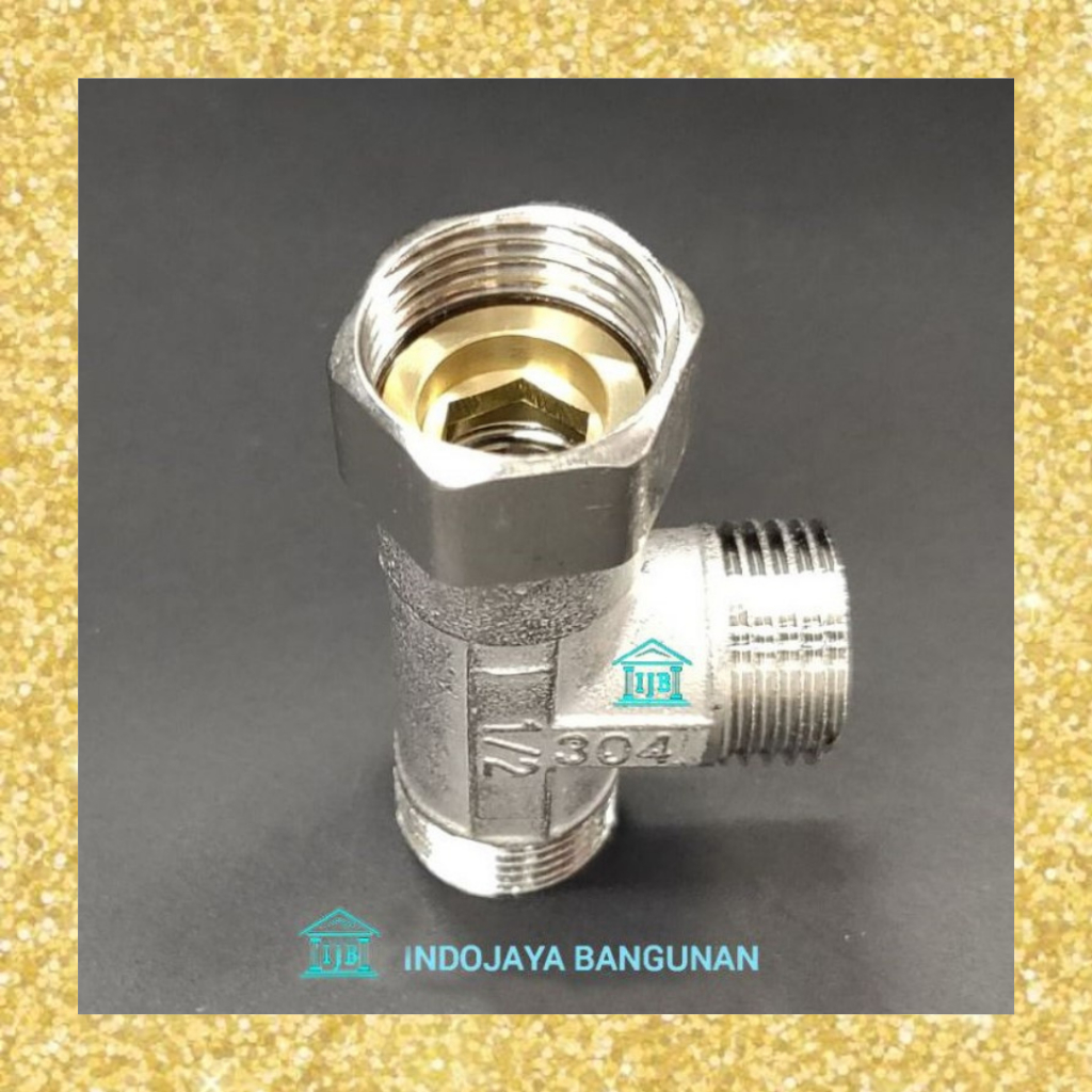 Nepel T Chrome 1/2" Inch Drat Luar Dalam