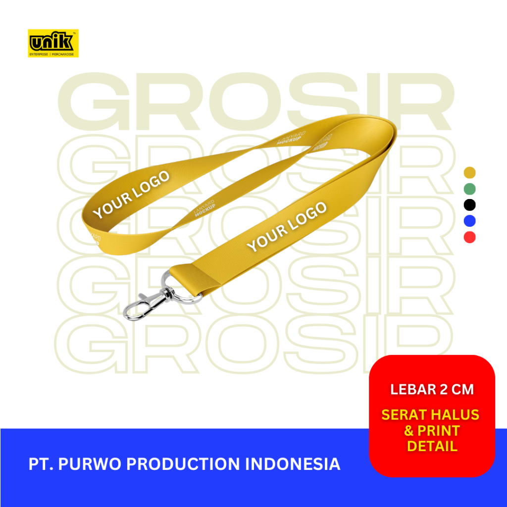 

TALI LANYARD CUSTOM BANDUNG | PRINT FULL COLOUR | GARANSI KUALITAS I BISA UNTUK BERBAGAI ACARA EVENT DI JOGJA SEMARANG DAN SURABAYA UKURAN 2 CM DENGAN PANJANG YANG DISESUAIKAN