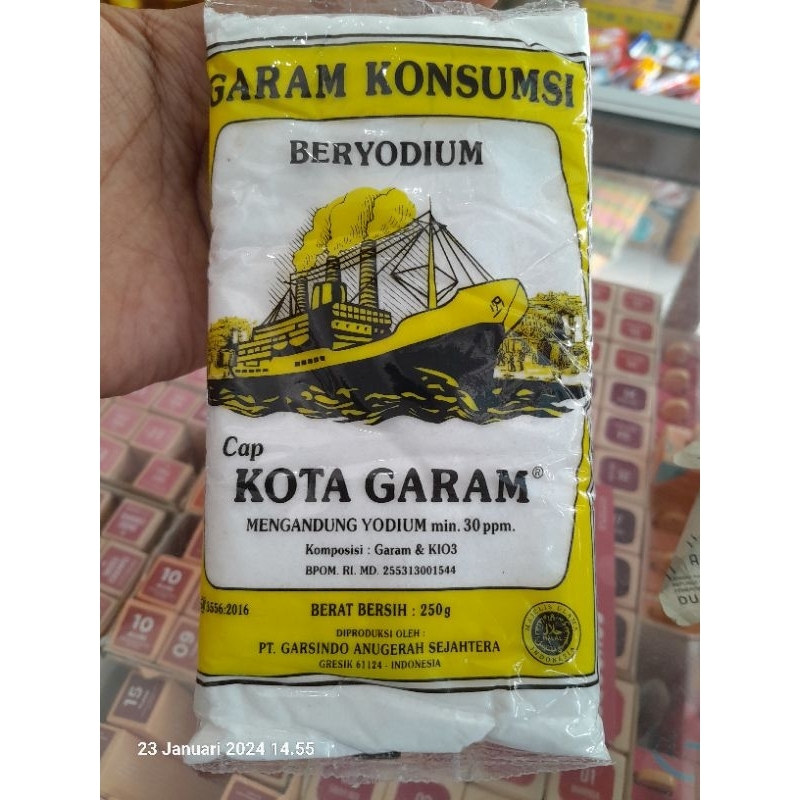 

Garam Gambar Kapal cap Kota Garam 250gr