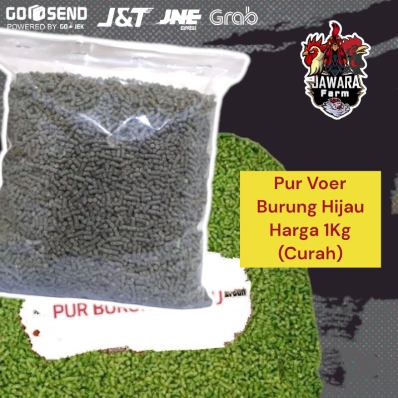 Pur Burung Berkicau Rumput Laut Ata Hijau 1Kg - BURJO