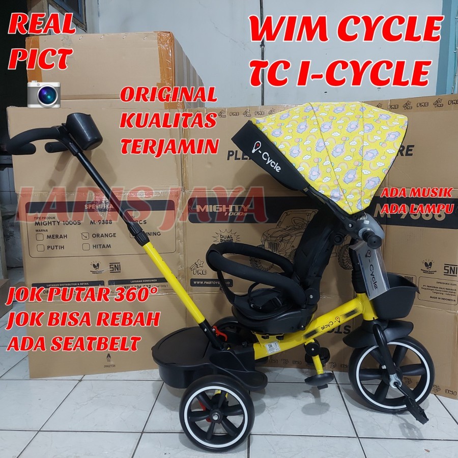 [ BONUS BELL ] SEPEDA ANAK RODA TIGA WIM CYCLE I-CYCLE ARROW BISA REBAHAN, JOK PUTAR SEPEDA STROLLER