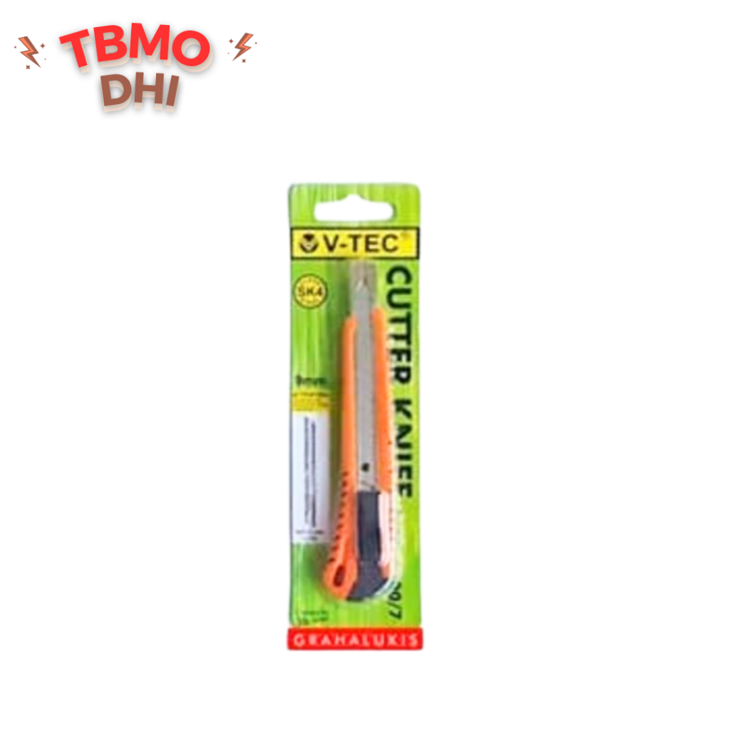 

V-tec Cutter Knife kecil( A-300/7 ) | Pemotong Cutter Tajam V-tec / Cutter