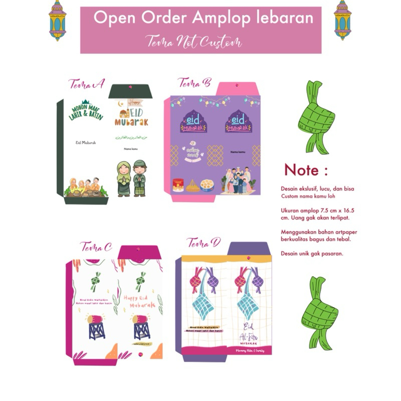

AMPLOP LEBARAN TIDAK CUSTOM 12pcs