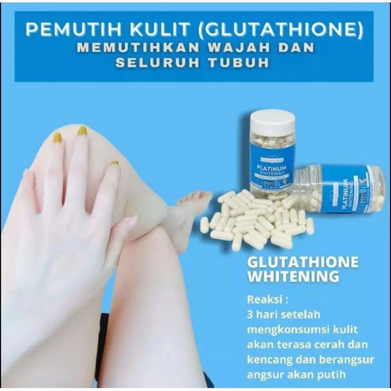 [READY STOK] KAPSUL PEMUTIH KULIT BADAN DAN WAJAH PERMANEN|PLATINUM WHITENING PEMUTIH BADAN|KAPSUL P